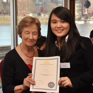 Bosworth CIFE prize winner Hannah Ye