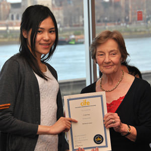 Bosworth CIFE prize winner Oi Yean Wong