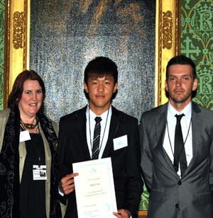 Brooke House's Mark Tan with staff at CIFE prize ceremony