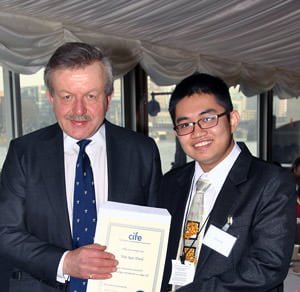 Brooke House student Vin San Dinh with Lord Lexden