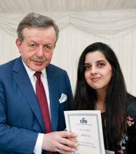 Alinah Yar receives a 2017 CIFE Award 