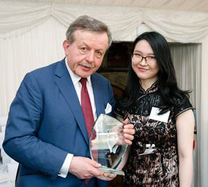  Xiaoyu Weng receives CIFE Award from Lord Lexden