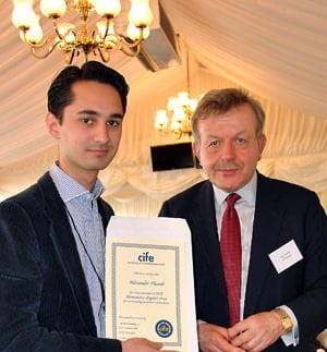 Collingham-student-Alexander-Thanki-receives-CIFE-Prize