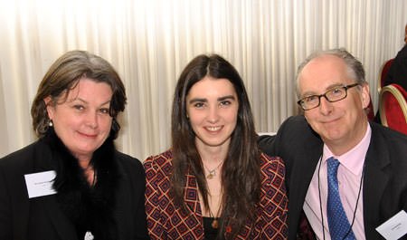 Collingham's Emma Mackilligan with her parents at CIFE prize ceremony