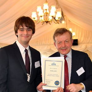 Collingham-student-Willem-Nelis-receives-CIFE-Prize