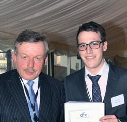 OTC student Hugh Squire with Lord Lexden